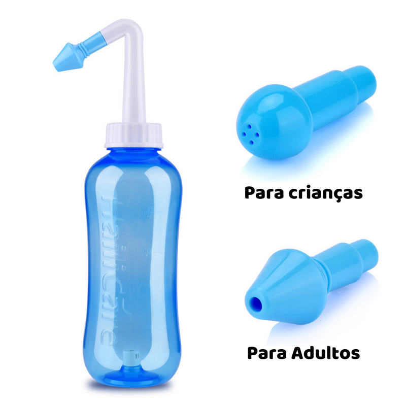 Compra online de 500ml crianças aspirador nasal neti pot limpador de  lavagem nasal protetor de nariz limpa umedece criança adulto evitar rinite  alérgica